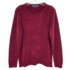 Karen Scott Chenille Pullover Sweater in Merlot